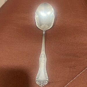 Vintage Forbes Silver Co.Silverplate Serving Spoon Ornate Shell Antique Flatware